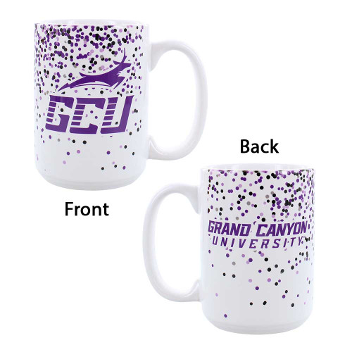 15 oz White GCU Confetti Mug