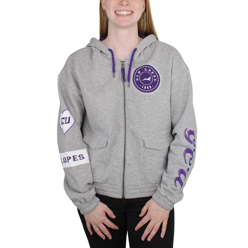 Colosseum Women's GCU Lopes Patch Full Zip Hoodie