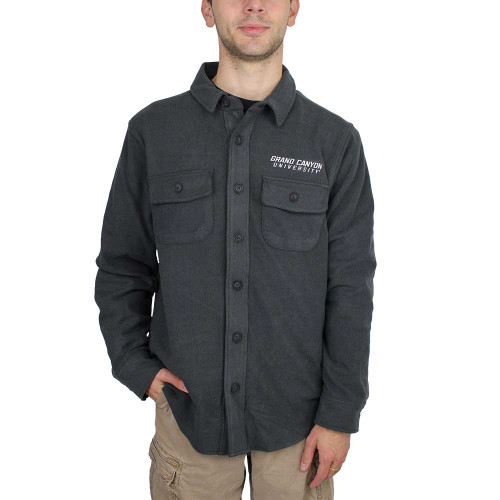 Vantage Men's Gray Grand Canyon University Button-Down Shirt Jacket