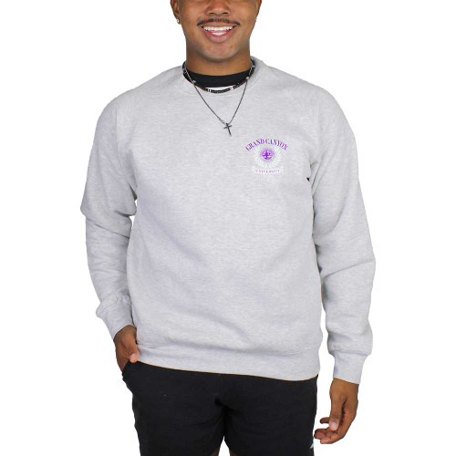 MV Sport Men's Gray Grand Canyon University Seal Laurel Crew