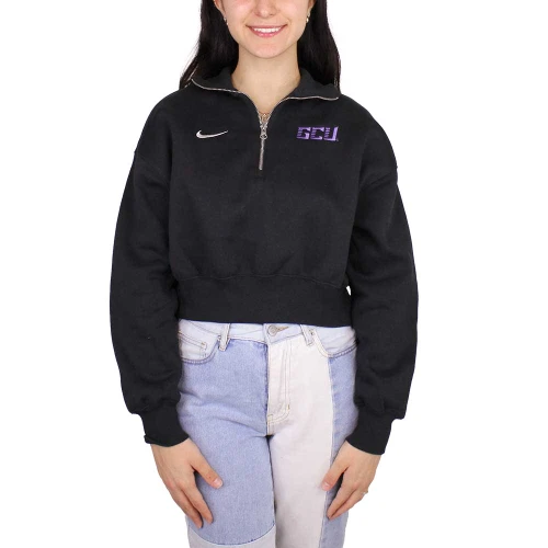Nike Women's Black GCU Cropped 1/4 Zip