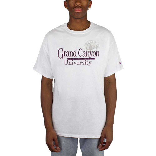 Champion Men's White Grand Canyon University Seal Tee