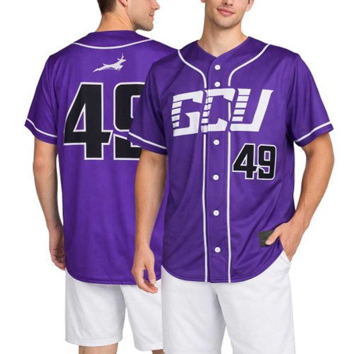 Prosphere Men's Purple GCU 49 Baseball Jersey