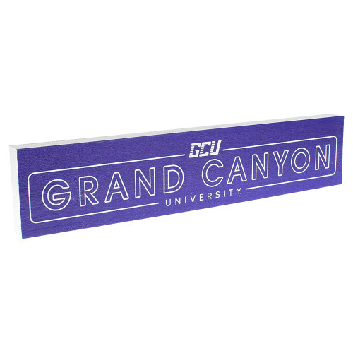 Purple GCU Grand Canyon University Wood Block Sign