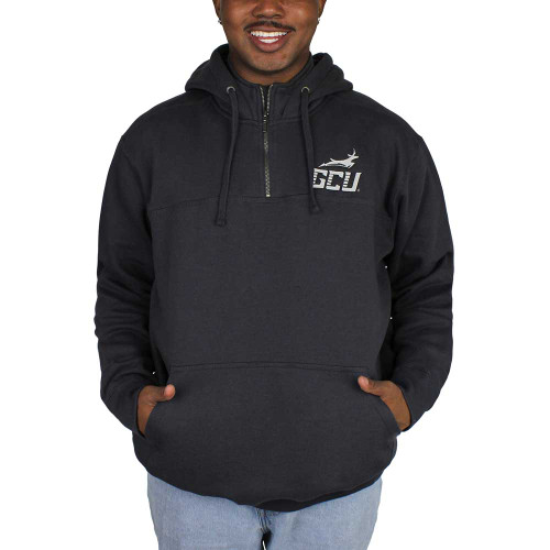 CI Sport Men's Gray Running Lope GCU Hooded 1/4 Zip