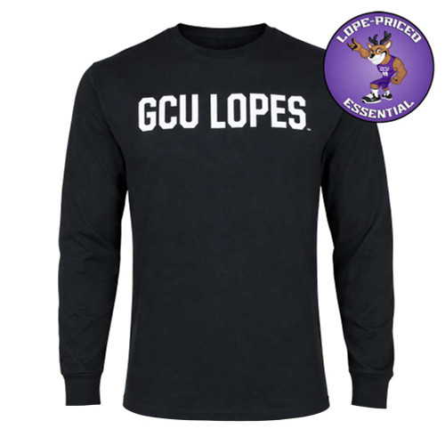 Lope-Priced Black GCU Lopes Long Sleeve Tee