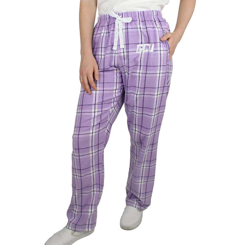 Boxercraft Women's Lavender Plaid GCU Flannel Pajama Pants