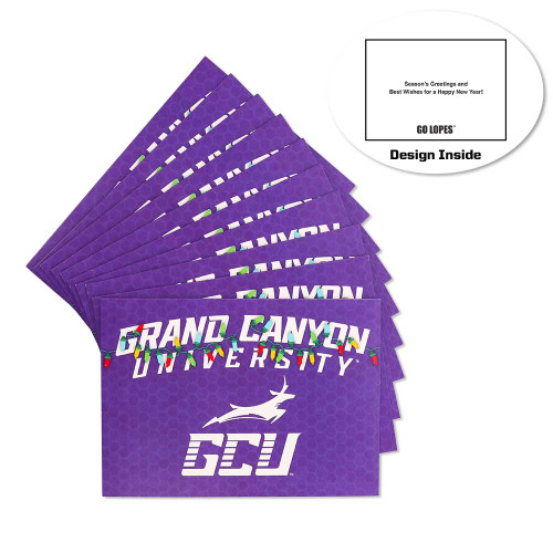 Grand Canyon University Twinkle Lights Christmas Cards - 10 Pack