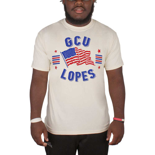 Comfort Colors Men's Ivory GCU Lopes American Flag Tee