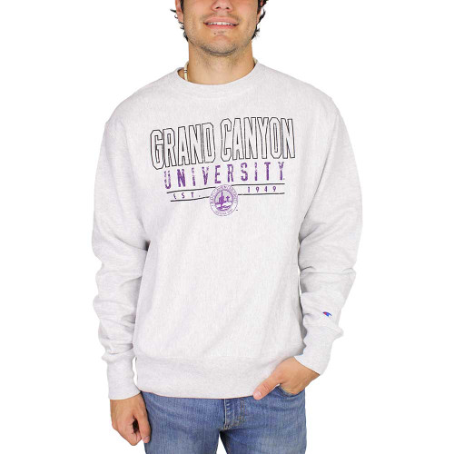 Champion Men's Gray Grand Canyon University Est. 1949 Seal Crew