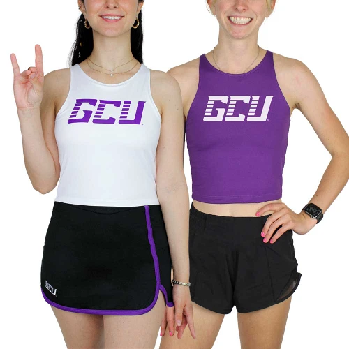 ZooZatz Women's White GCU Cropped Tank