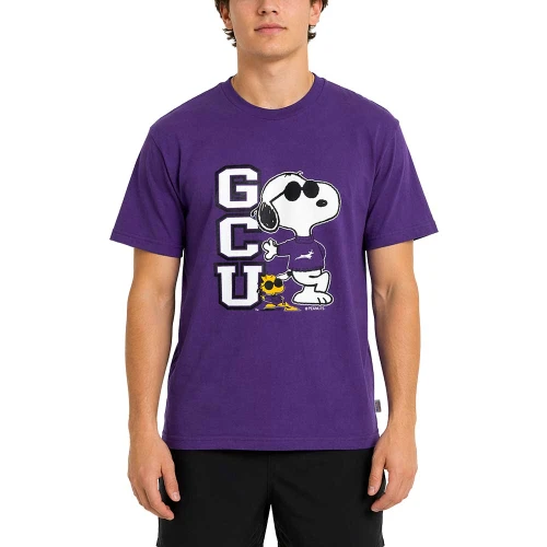 Third Street Men's Purple Snoopy and Woodstock GCU Tee