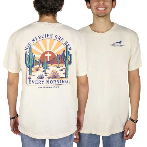 Comfort Colors Men's Ivory Lamentations 3:23 GCU Tee