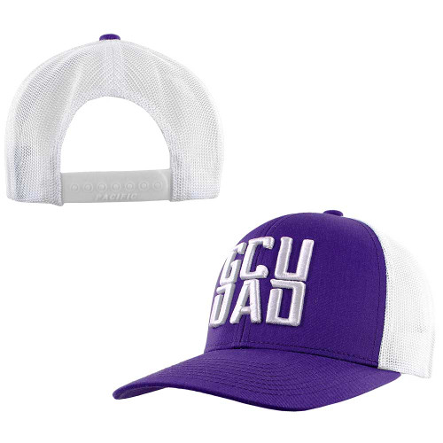 Pacific Headwear Purple and White GCU Dad Mesh Snapback Hat