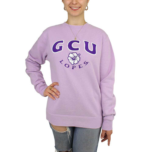 Women's Lavender GCU Lopes Hibiscus Crew
