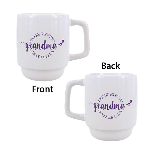 16 oz White Grand Canyon University Grandma Flower Mug
