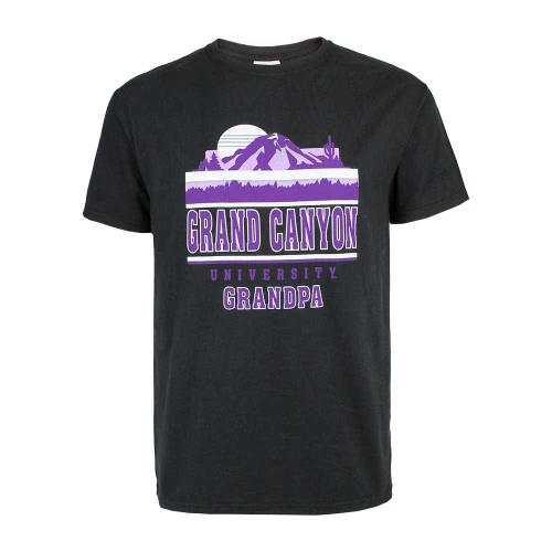 Comfort Wash Men's Black Mountain Scene GCU Grandpa Tee