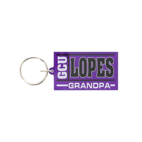 Purple GCU Lopes Grandpa Keychain
