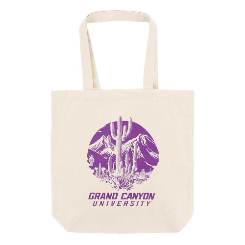 Grand Canyon University Mountain Desert Scene Canvas Tote