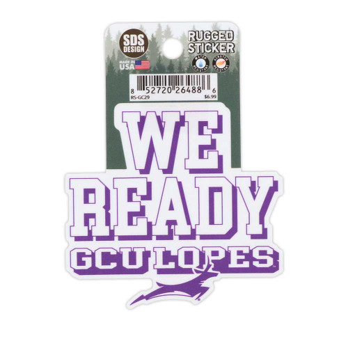 White and Purple We Ready GCU Lopes Sticker