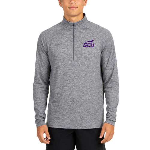 Nike Men's Dri-FIT Heather Gray Running Lope GCU 1/4 Zip