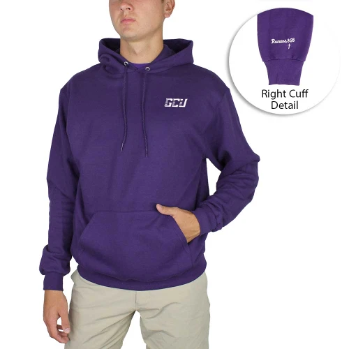 Champion Men's Purple GCU Romans 8:28 Hoodie