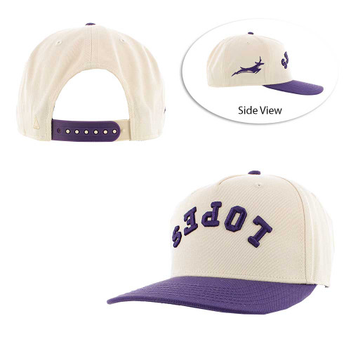 Ahead Purple and Tan Upside Down Lopes Snapback Hat