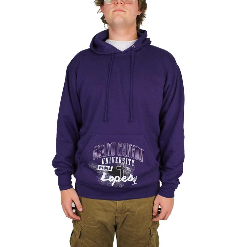 MV Sport Men's Purple Grand Canyon University Lopes Pocket Graphic Hoodie