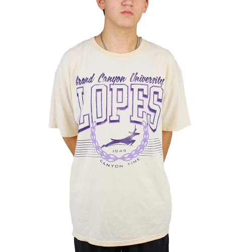 Comfort Wash Men's Ivory GCU Lopes Running Lope with Laurels Canyon Time Tee