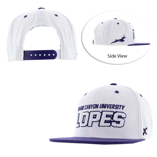 CAPX White and Purple Lopes Flatbill Snapback Hat