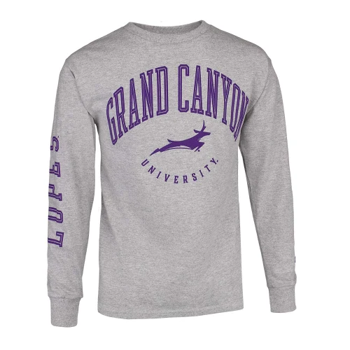 Champion Youth Heathered Gray Grand Canyon University Running Lope Long Sleeve Tee