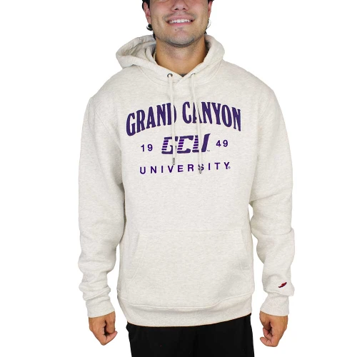 League Men's Heathered Gray Grand Canyon University Hoodie