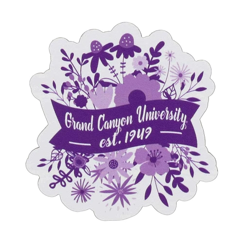 Purple Flowers Grand Canyon University Est. 1949 Magnet