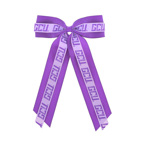 Purple and Lilac GCU Double Ribbon Bow