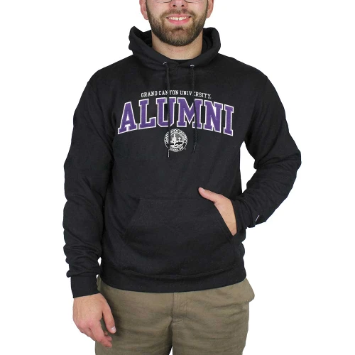 Champion Men's Black GCU Alumni with Seal Hoodie