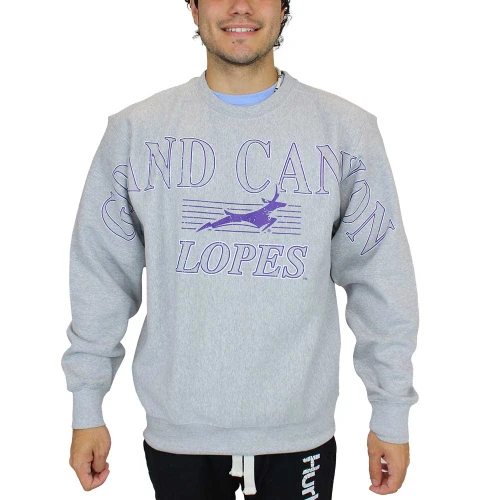 MV Sport Men's Heathered Gray Grand Canyon Lopes Running Lope Crew