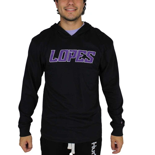 Champion Men's Black Lopes Hooded Long Sleeve