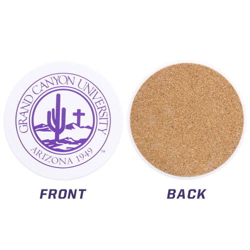 White GCU Seal Coaster
