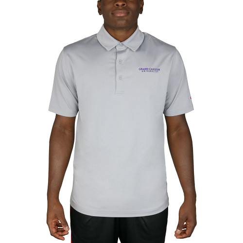 Men's Champion Gray Alcorn State Braves Textured Solid Polo