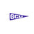 6" x 15" Purple GCU Horizontal Pennant