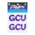 Purple GCU with White Stars Sticker