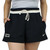 Nike Women's Black and Oatmeal Sweat Shorts