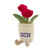 Red Tulips in GCU Planter with Legs Plush