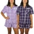 Boxercraft Women's Plaid GCU Flannel Pajama Shirt