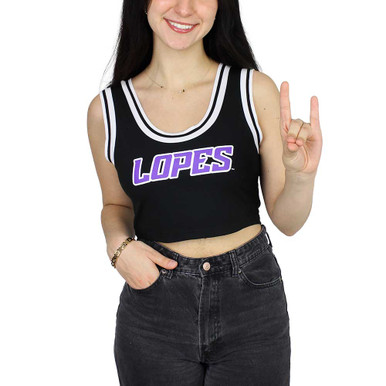 Zoozatz Women's Black Lopes Cropped Tank