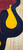 Abstract Wavy Rug – Colorful Modern Tufted Carpet for Living Room | Unique Blob Shape Floor Rug | Red, Navy & Yellow Statement Rug, 6x9 rugs
