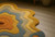 3D Wavy Sculpted Rug: Modern Abstract Handmade Carpet, Colorful Floor Art Decor | Handmade Art Rug | Colorful Abstract Floor Decor 8x10 9x12