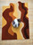 Modern Brown Yellow Irregular Shape Hand Tufted Wool 8x10 Area Rugs for Living Room, Abstract Wave Pattern Handmade 6x9 Rugs for Dining Room