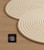 White Irregular Concentric Rug for Living Room | Modern organic shape rug | Custom Size Handmade Nursery Rugs | Neutral home rug | 8x10 rugs