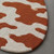 Modern Burnt Orange Off-White Camouflage Organic Shape Hand Tufted Wool 5x7 Area Rugs for Living Room, Irregular Amoeba 6x9 Rugs for Bedroom